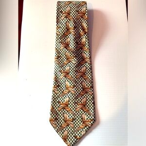 Michelsons of London 100% Silk Pheasants Bird Tie